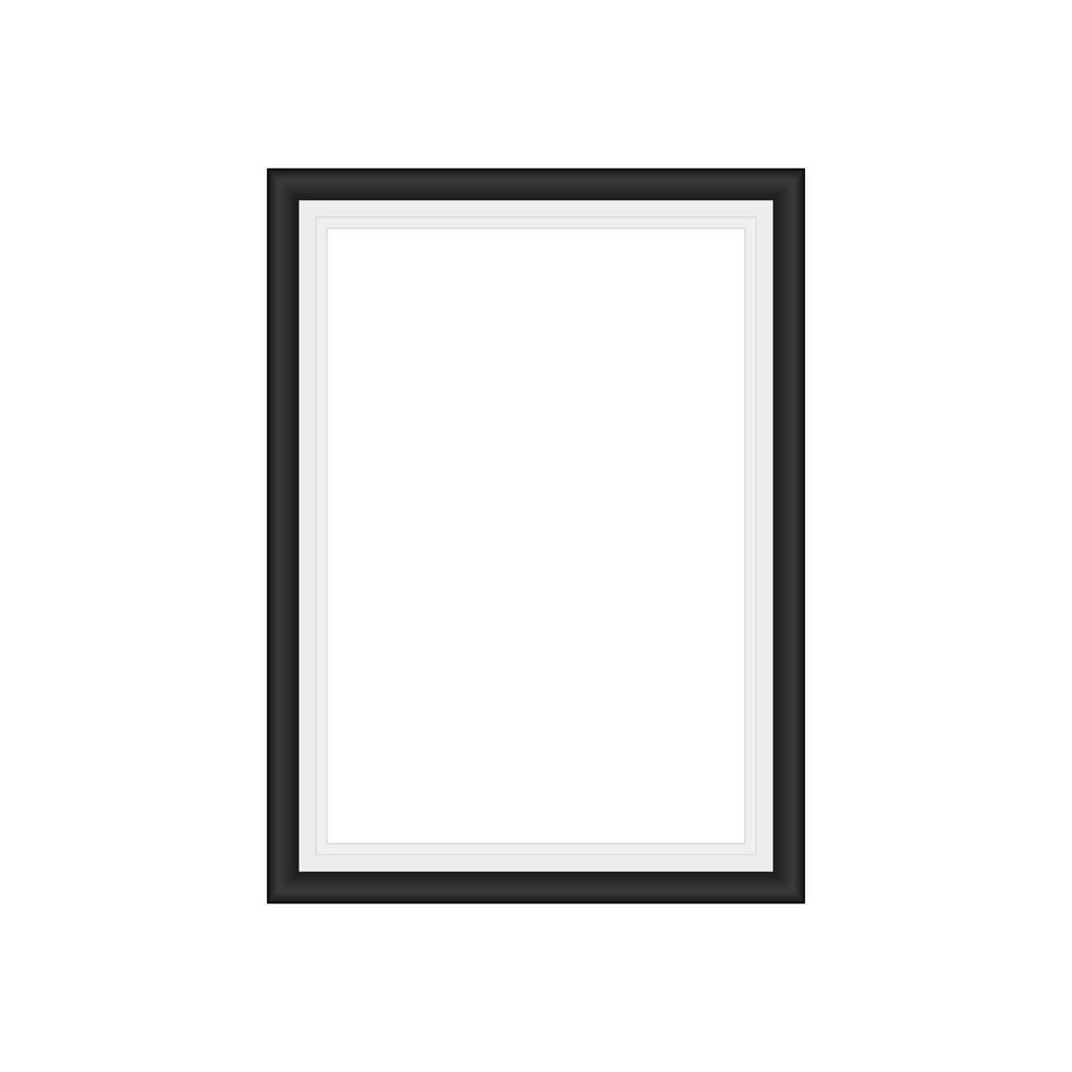 Realistic black frame. Ideal for your presentations. vector