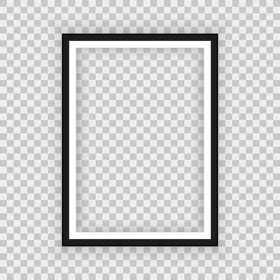 Realistic black frame. Ideal for your presentations. vector