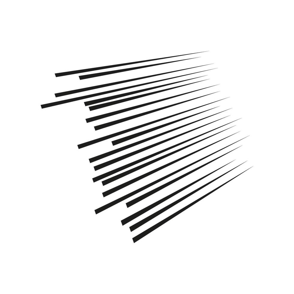 Black radial speed line burst for cartoon background or template. Comic book design element. vector
