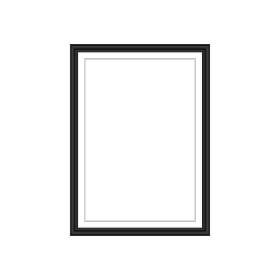 Realistic black frame. Ideal for your presentations. vector