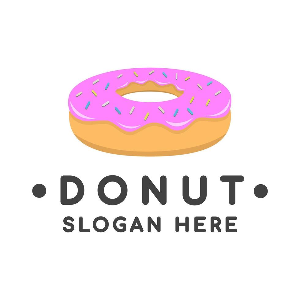 donut logo template for bakery and pastry shop vector