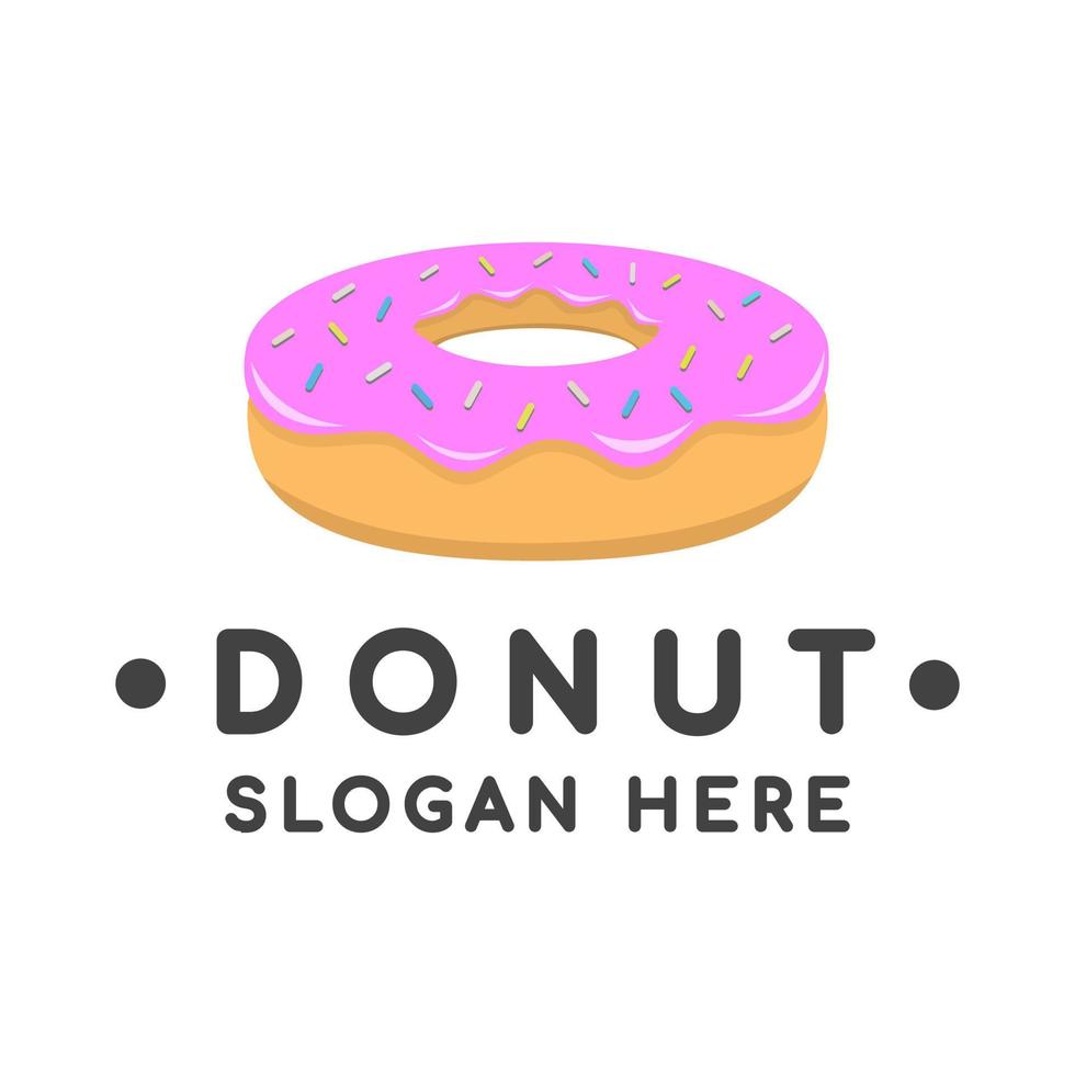 plantilla de logotipo de donut para panadería y pastelería vector