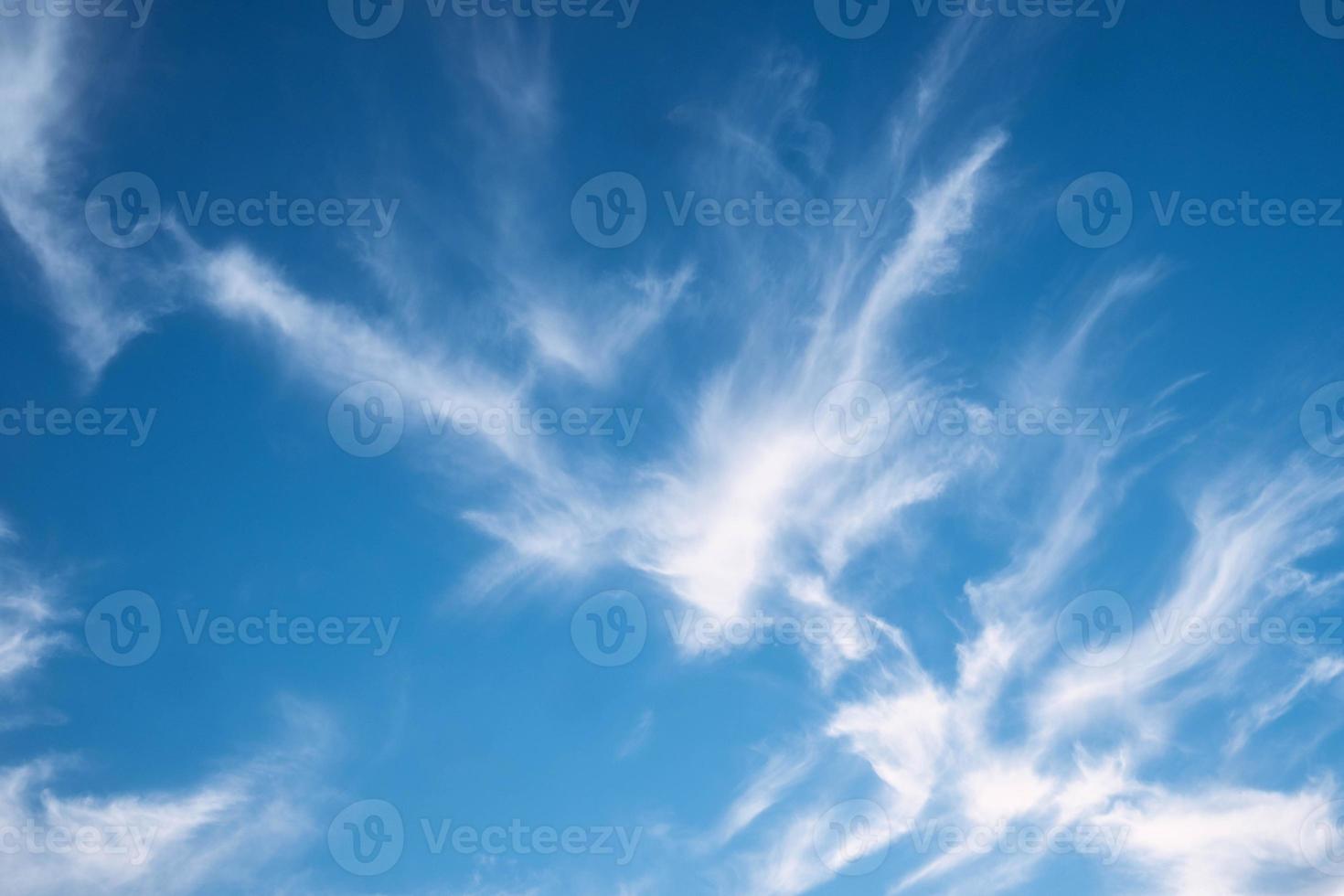 Summer blue sky cloud gradient light white background. Beauty, clear, cloudy in the sun. photo