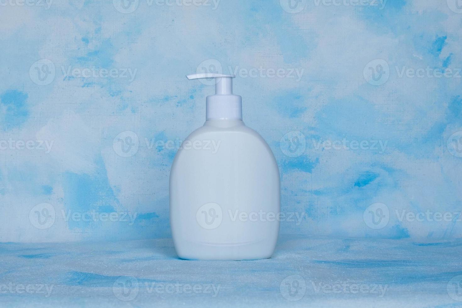 Pure white, plastic, container. Packaging, bottle template for cosmetics, cream, hair mask, for medical and beauty products. anvas photo
