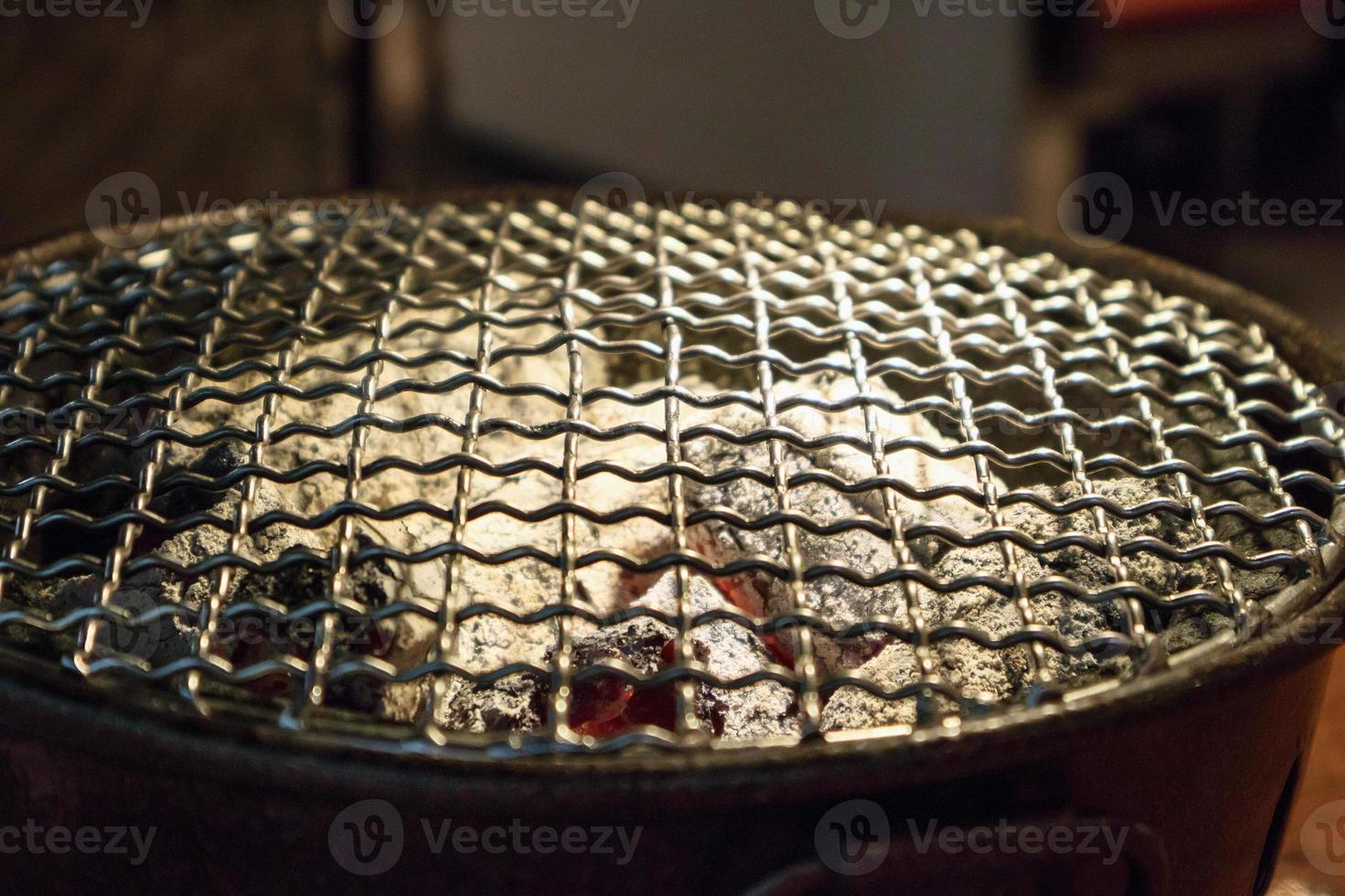 Empty charcoal grill korean style photo