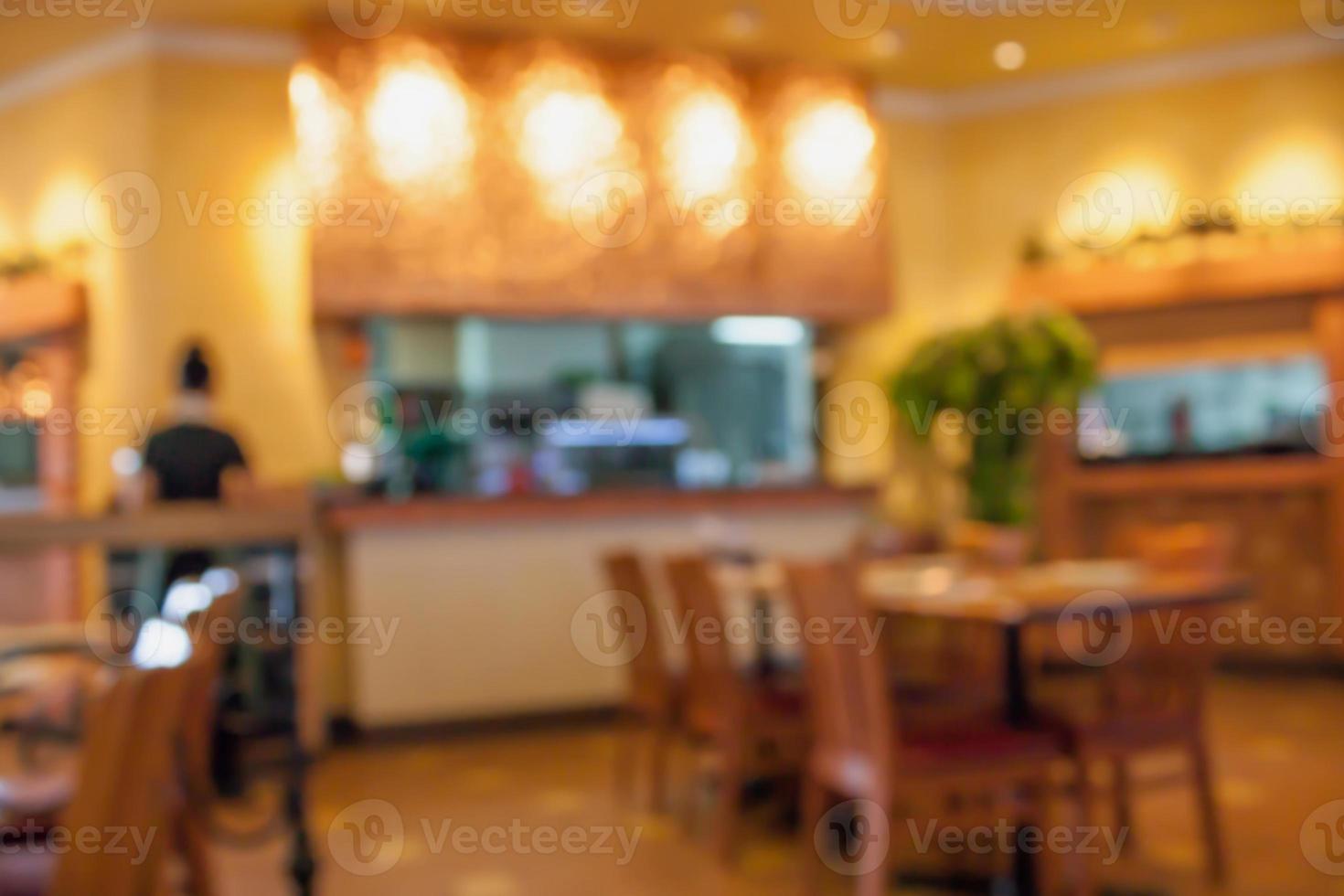 restaurant blur with bokeh background photo