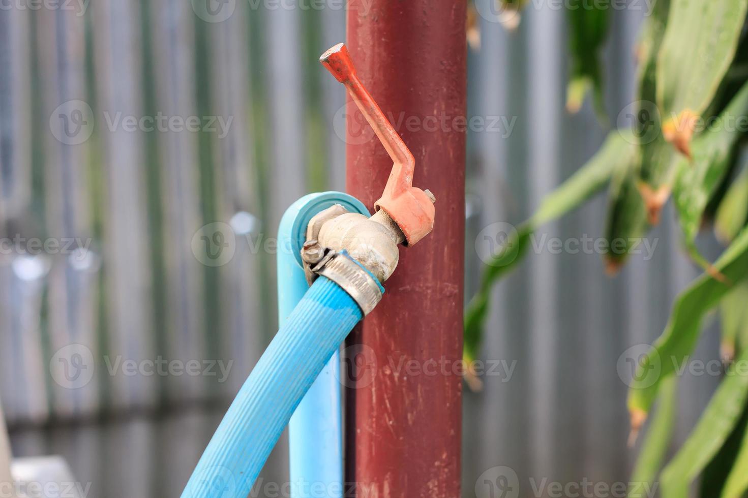 water tap with rubber line photo