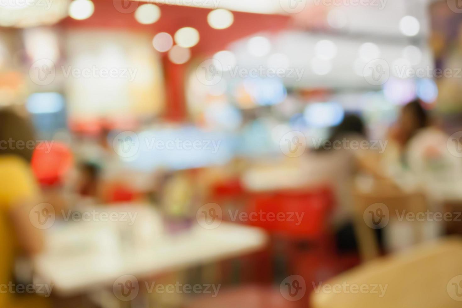 Blur cafe restaurant with abstract bokeh photo