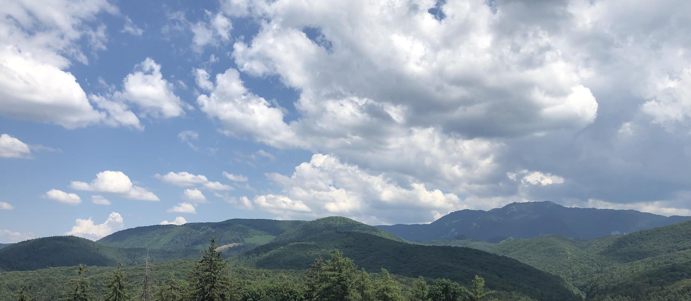 A beautiful landscape of a mountains and the sky photo