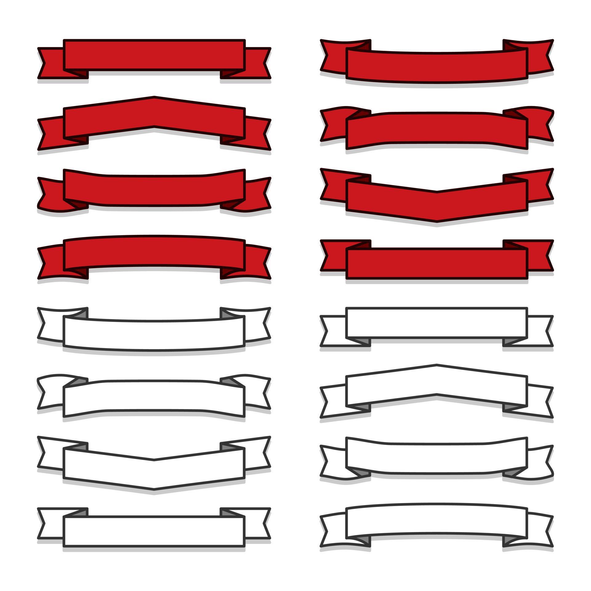 Vector illustration of Indonesian red and white ribbon 9506038 Vector