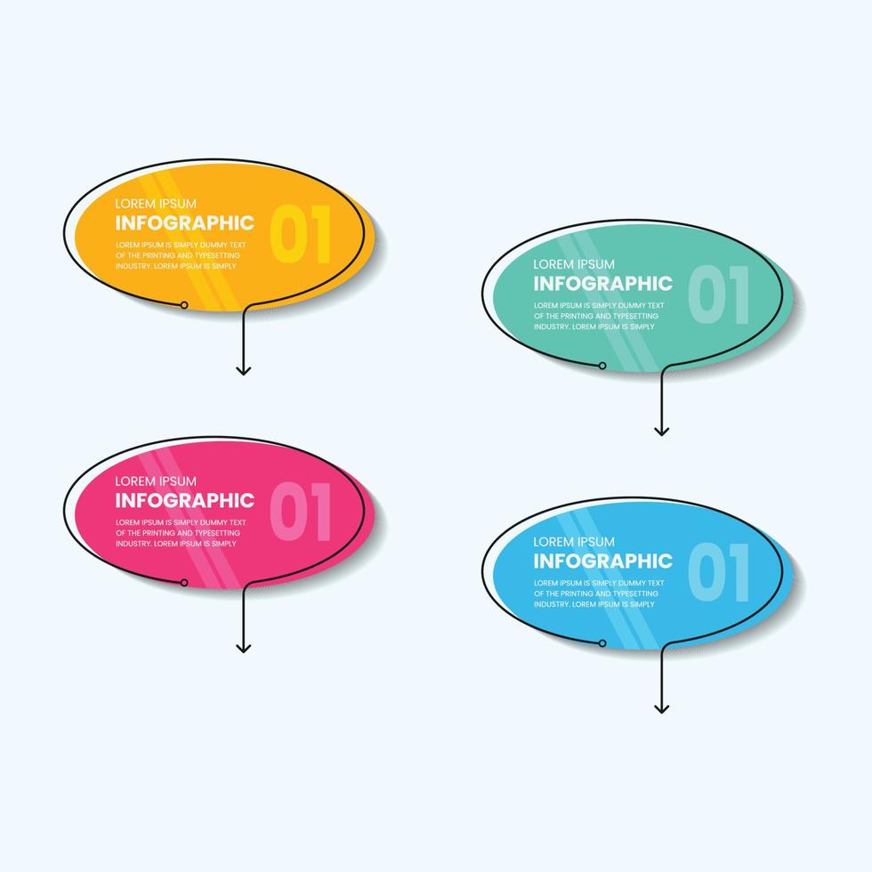 Circle Shape Infographic Template Design vector