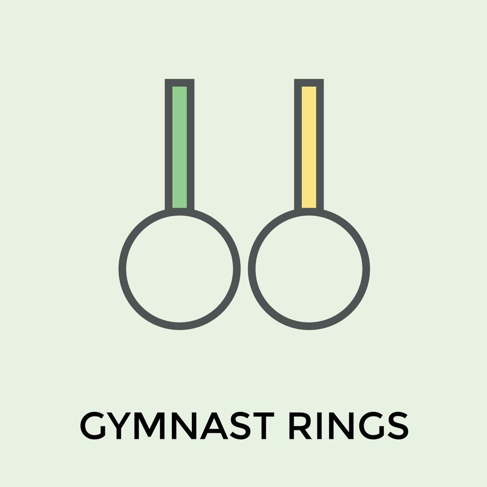 anillos de gimnasia de moda vector