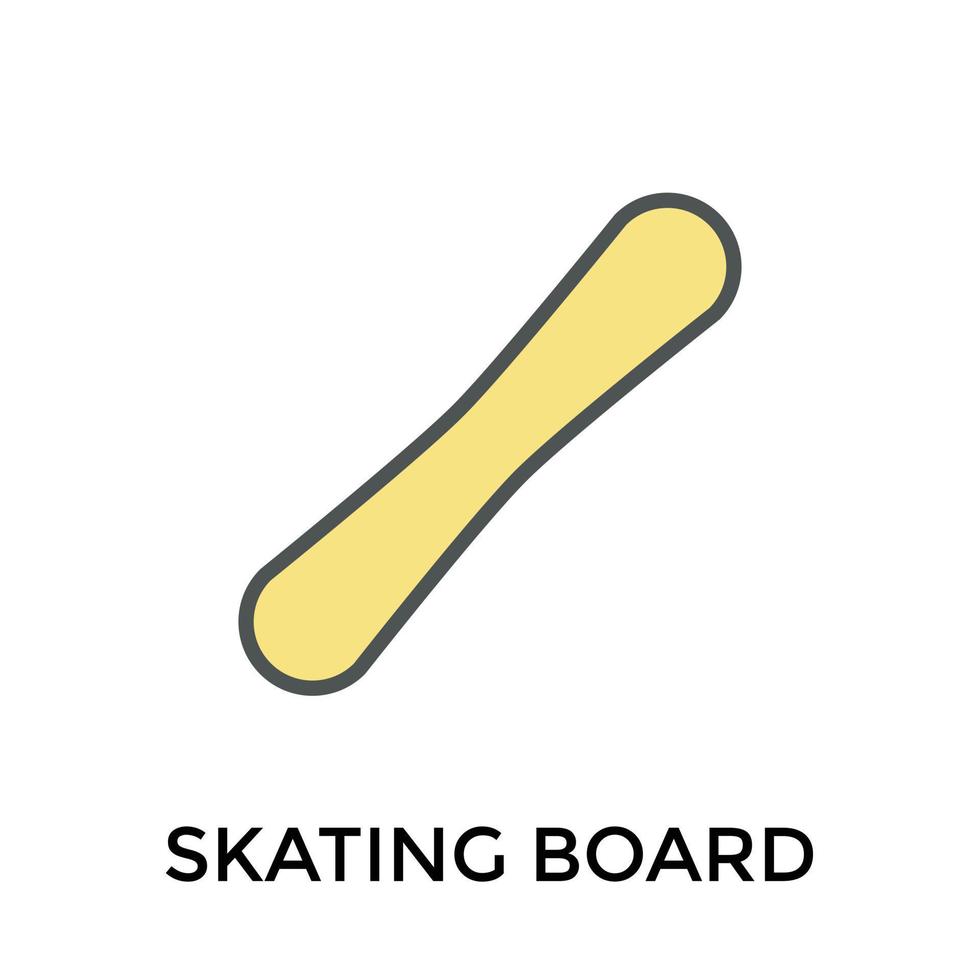 conceptos de moda de skiboard vector