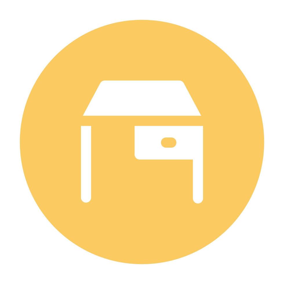 Trendy Drawer Desk vector