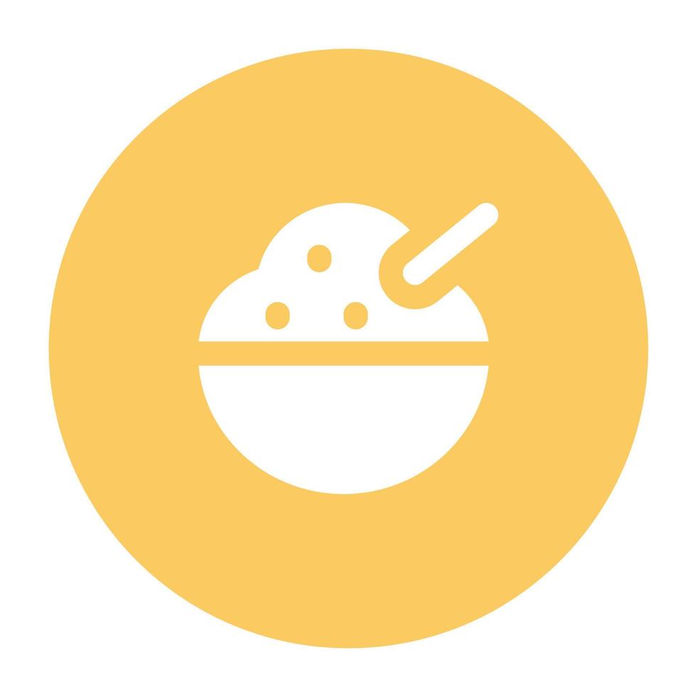 Trendy Food Bowl vector