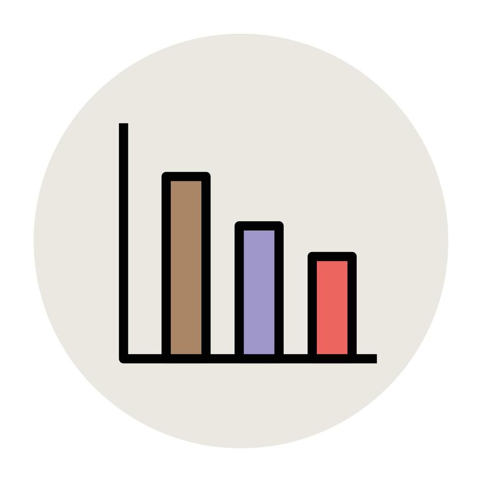 Trendy Bar Graph vector