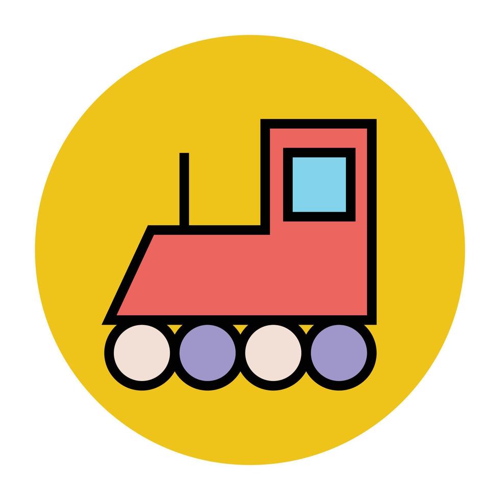 Trendy Train Engine vector