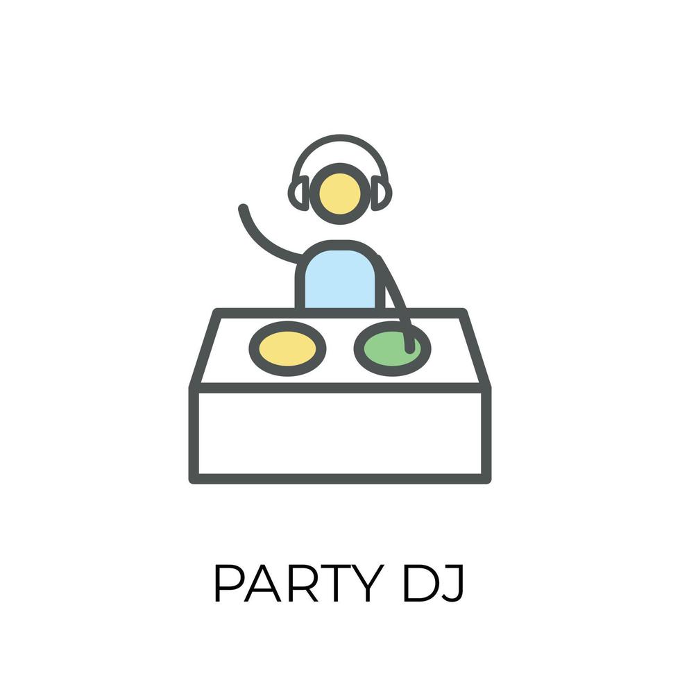 disc jockey de moda vector