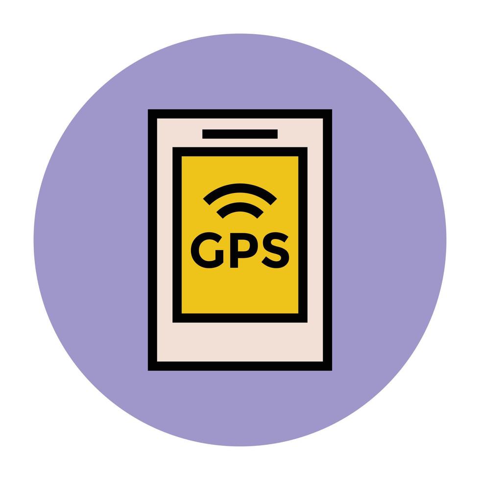 Trendy Mobile GPS vector