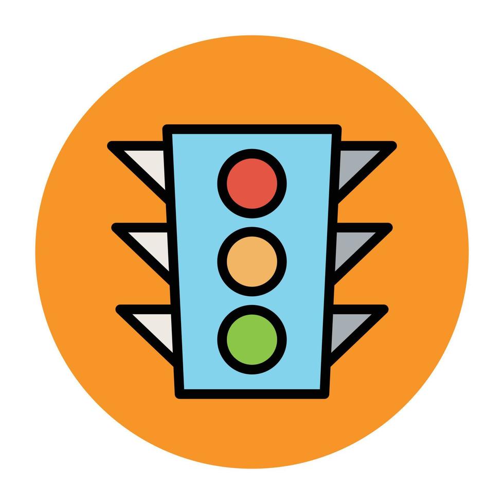 Trendy Traffic Signal vector