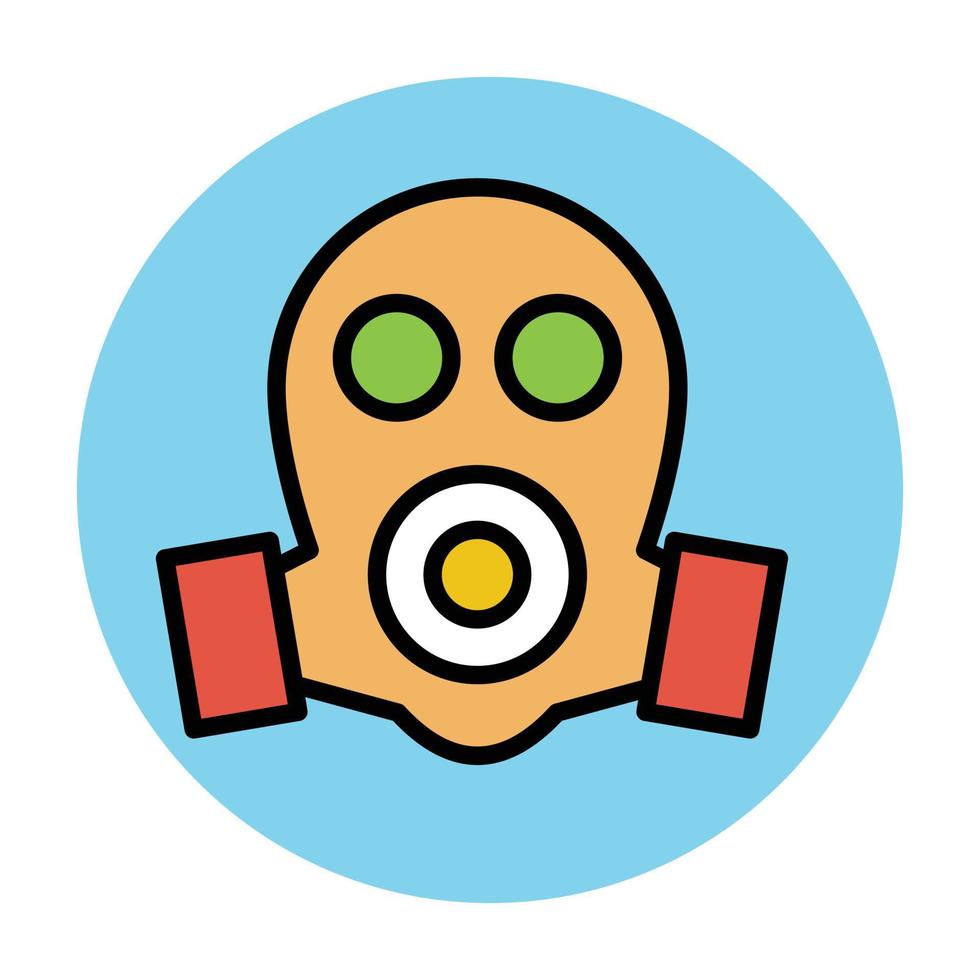 Trendy Gas Mask vector