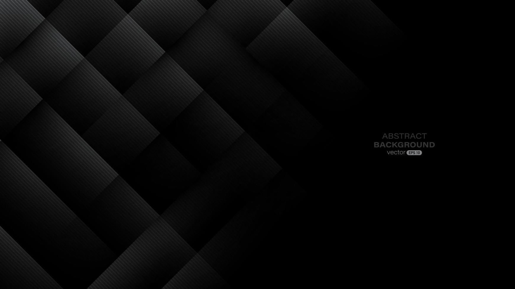 fondo negro abstracto con degradado de textura diagonal y rayas de línea vector