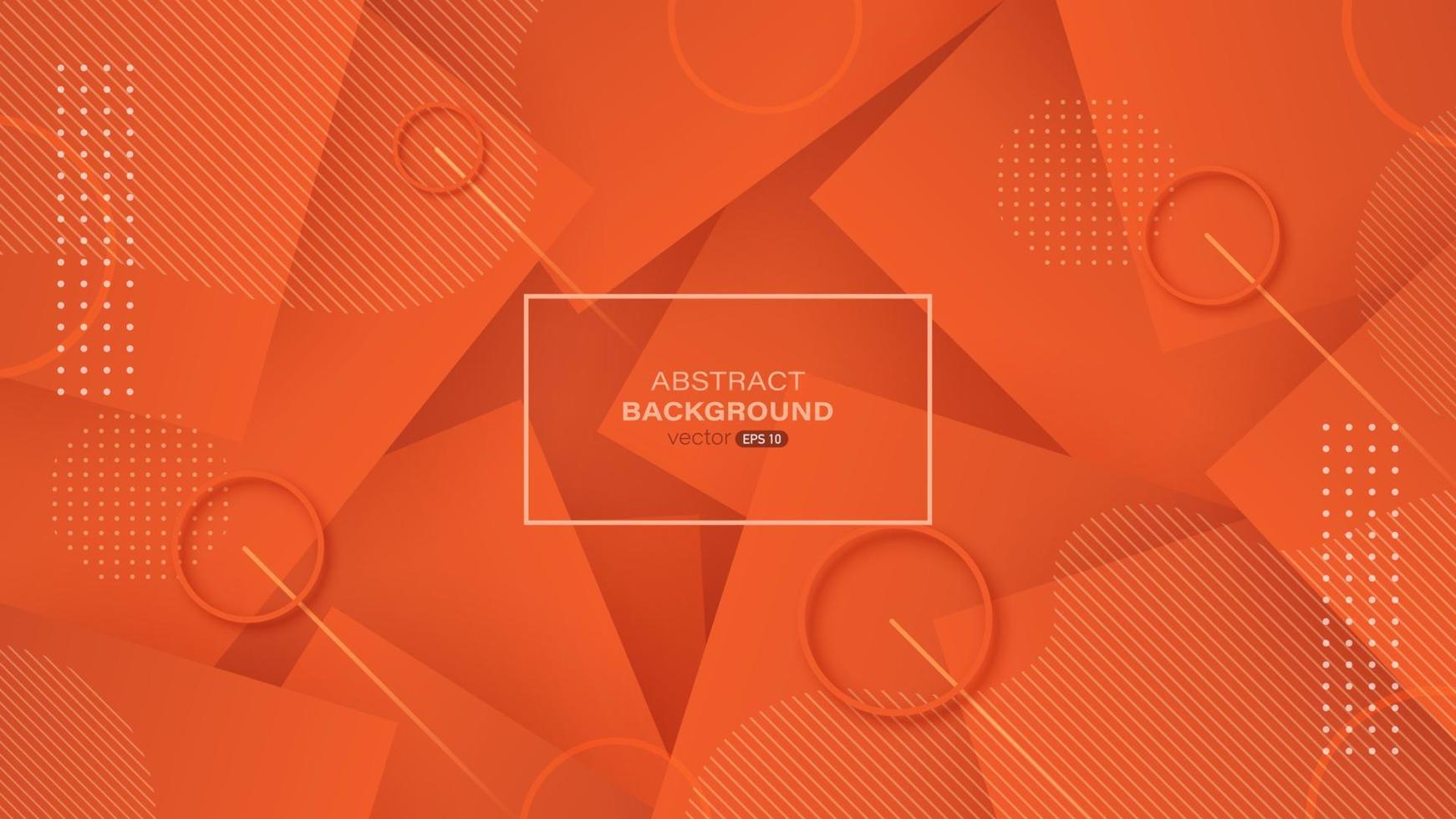 Orange square abstract background design vector