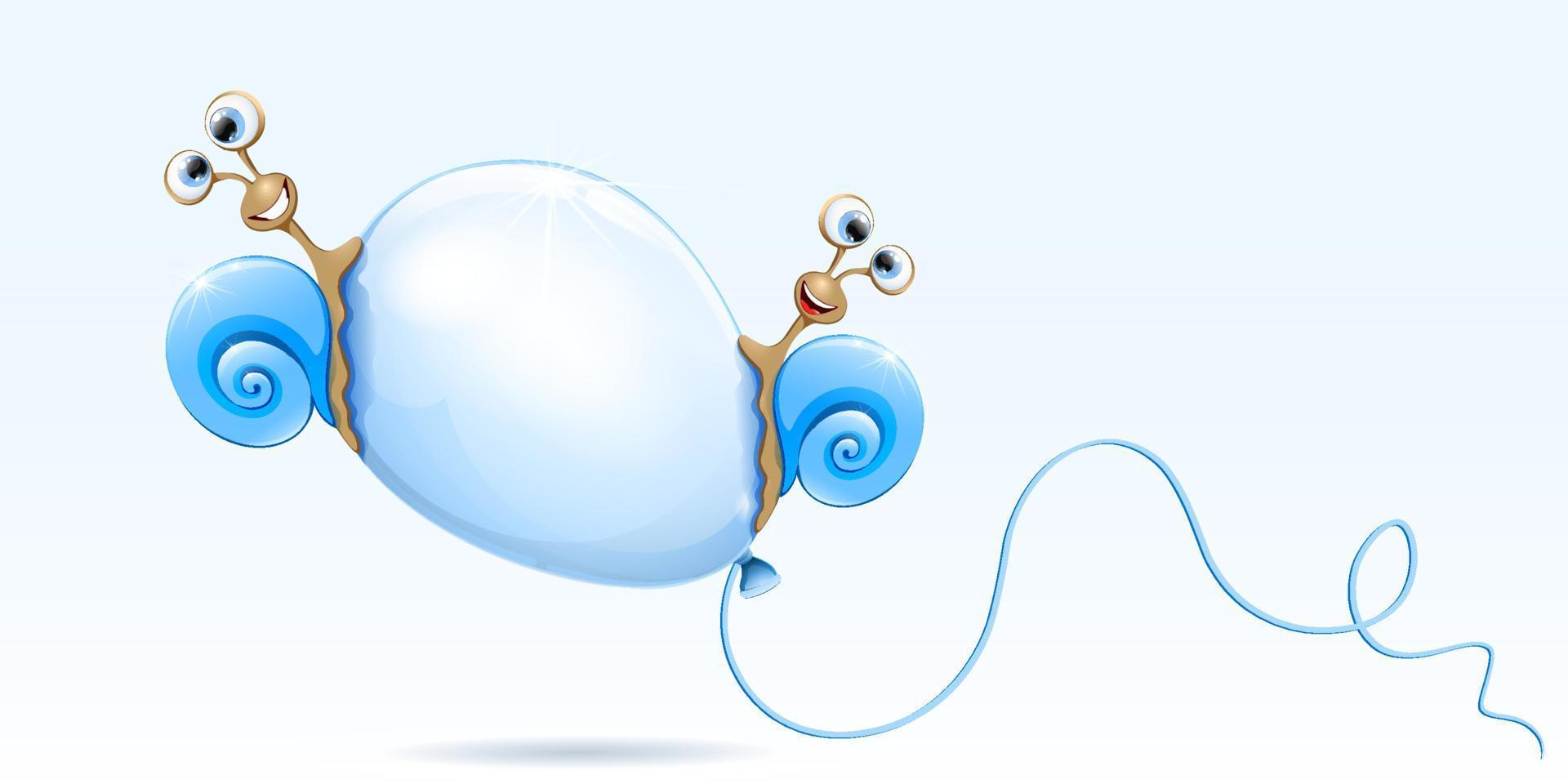 Balloon with two Snails vector