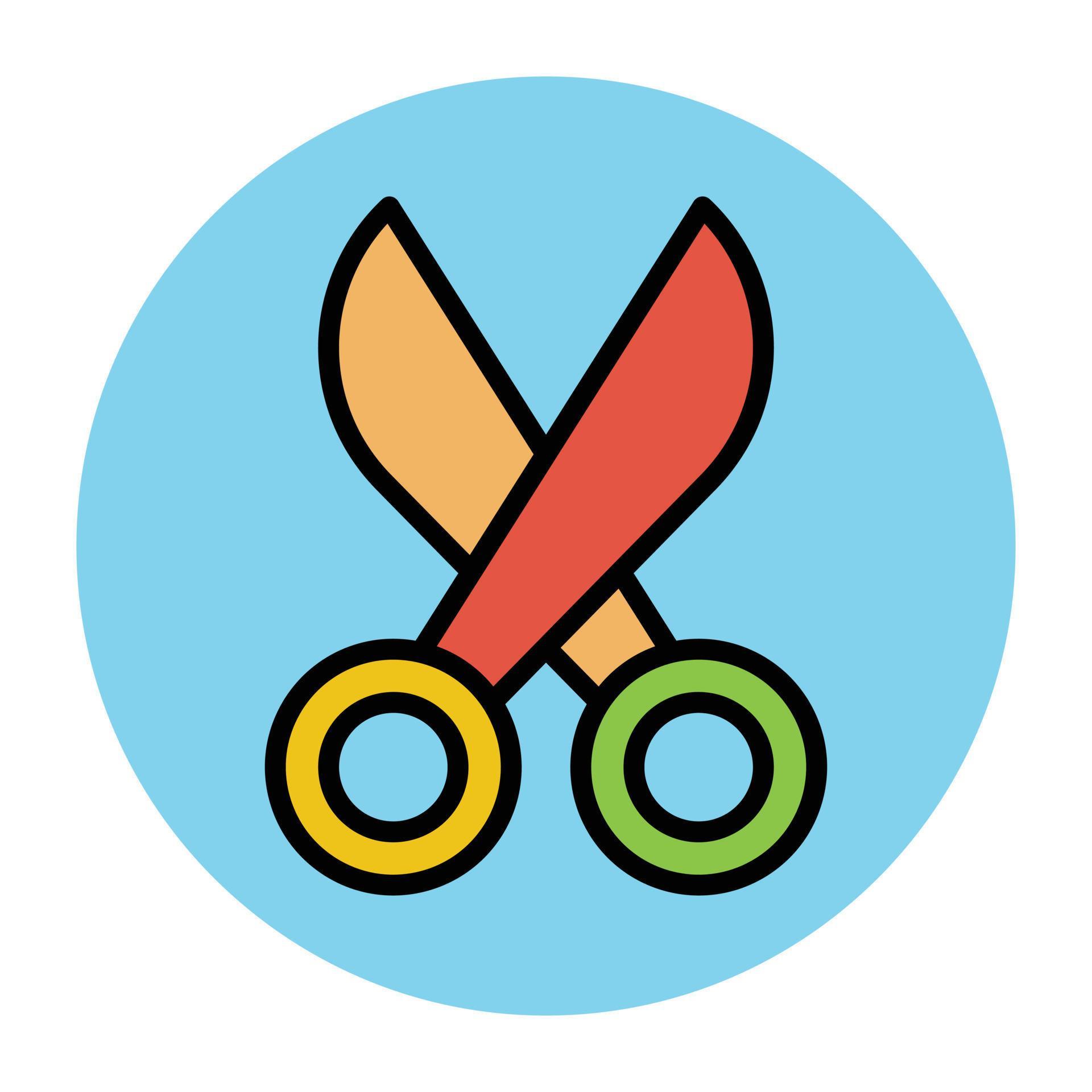 Trendy Scissor Concepts 9506780 Vector Art at Vecteezy