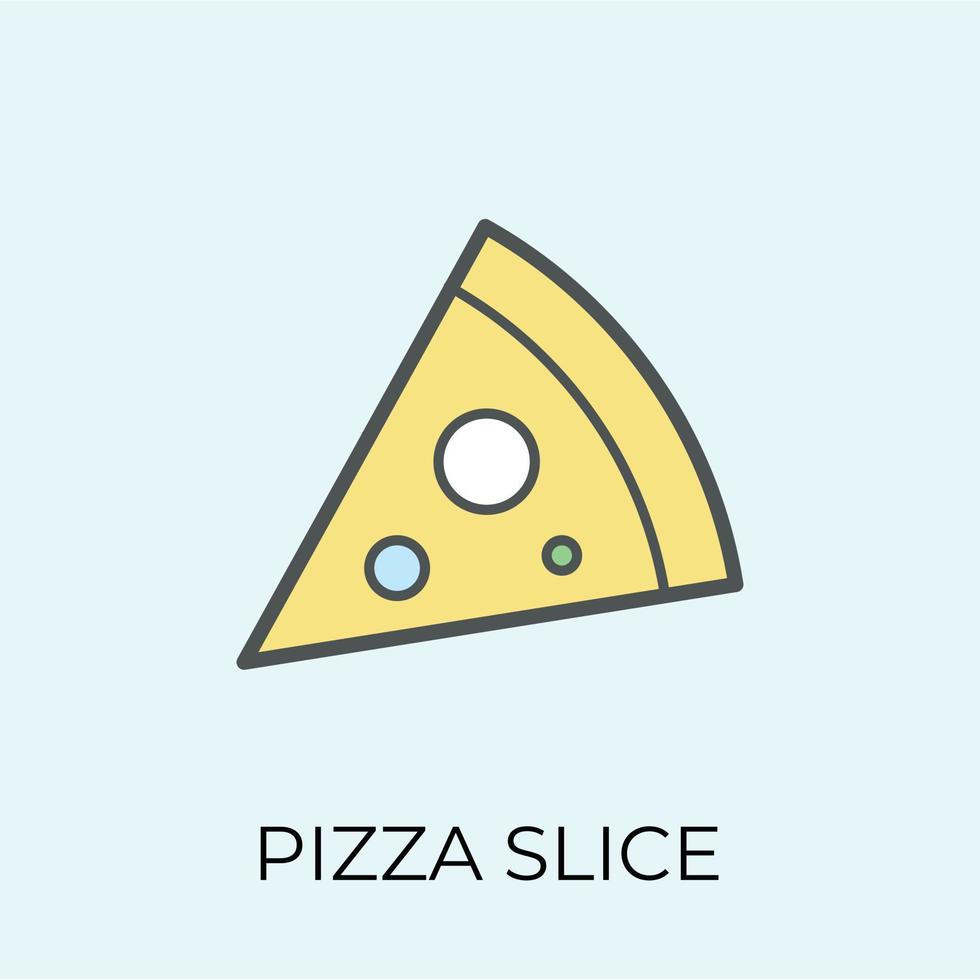 Trendy Pizza Slice vector