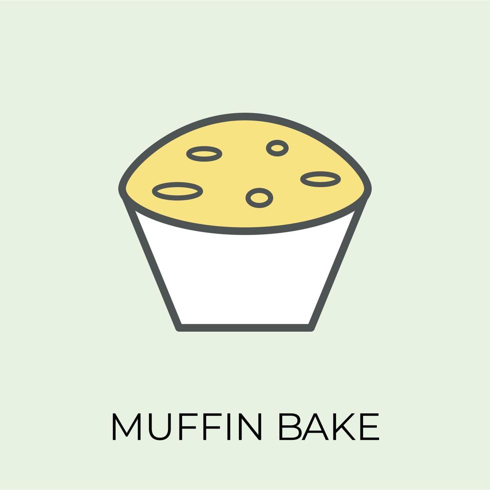 conceptos de muffins de moda vector