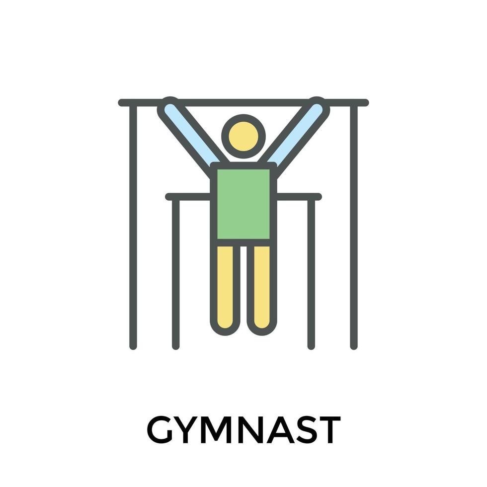 Trendy Gymnast Concepts vector