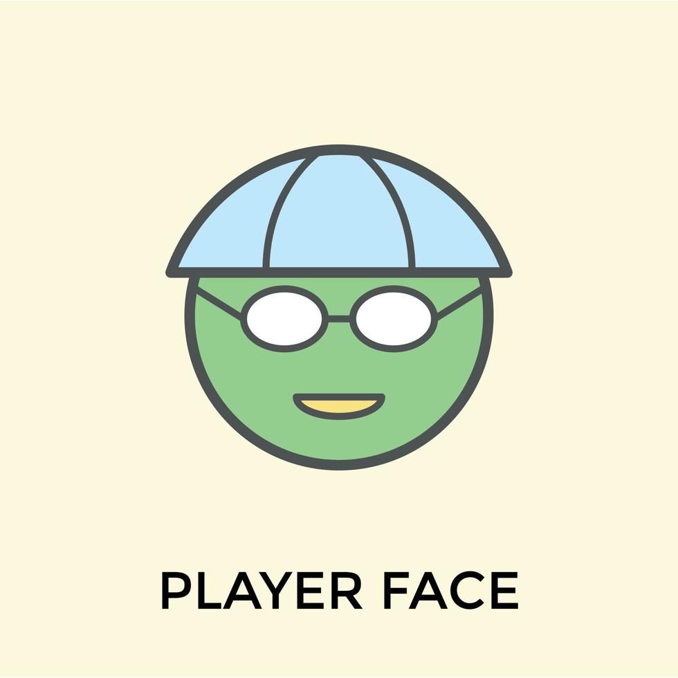 Trendy Player Face vector