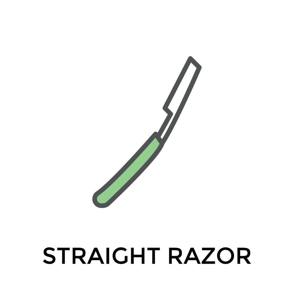 Trendy Straight Razor vector