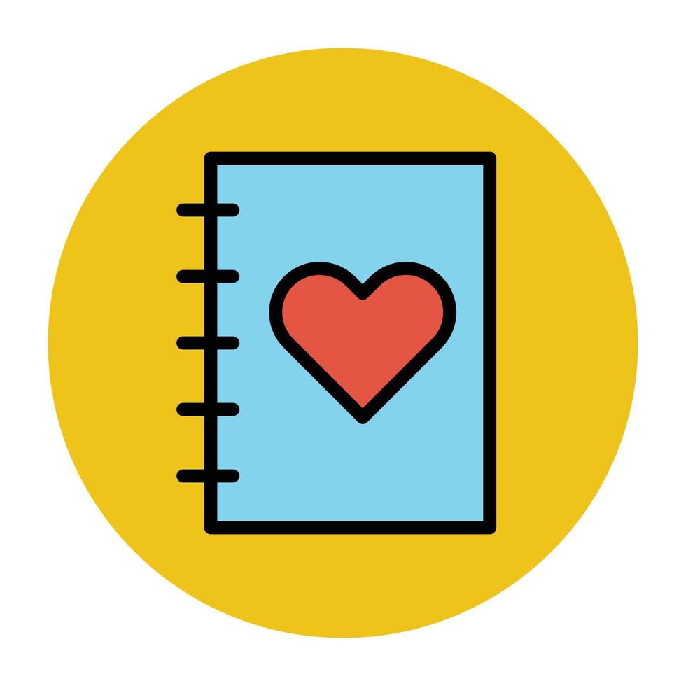 Trendy Love Diary vector