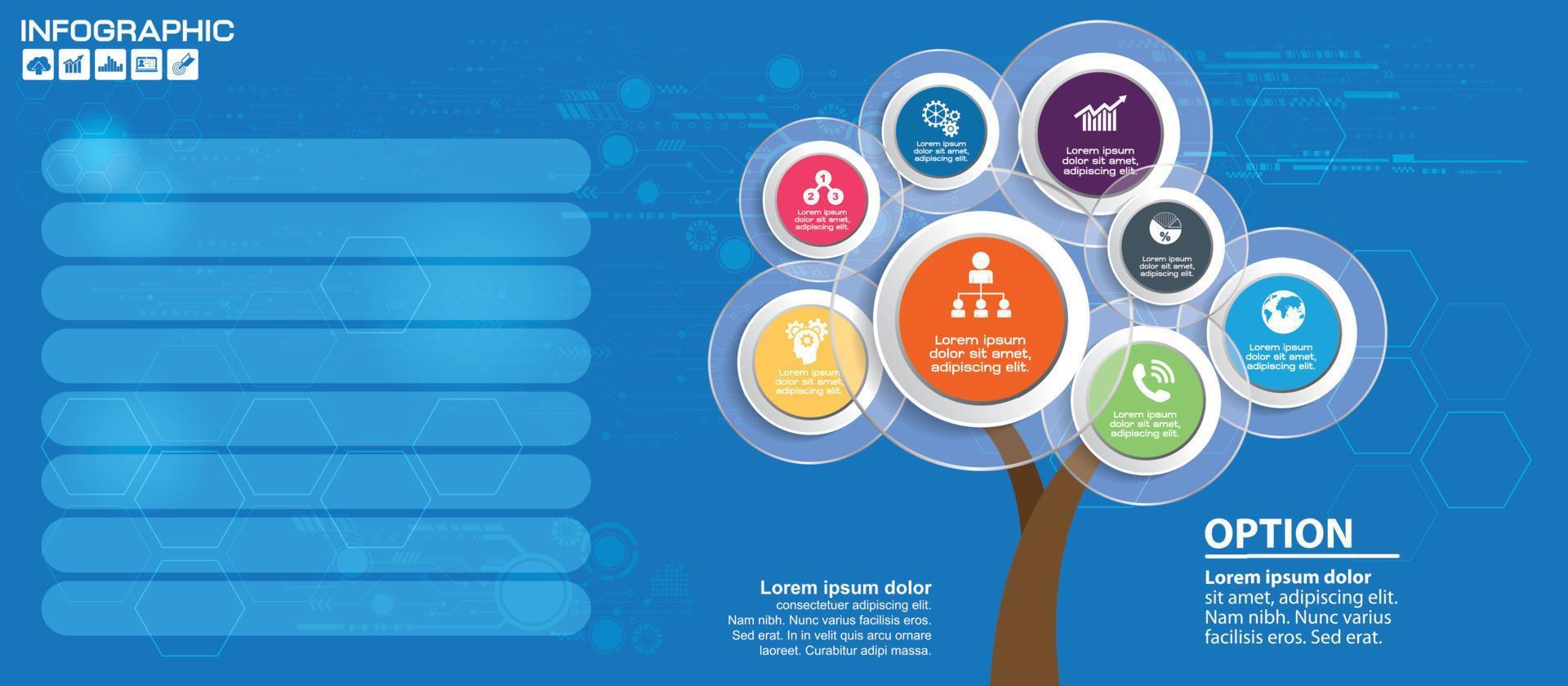 Business concept with options, parts, steps or processes. Can be used for workflow layout, diagram, number options, web design. vector