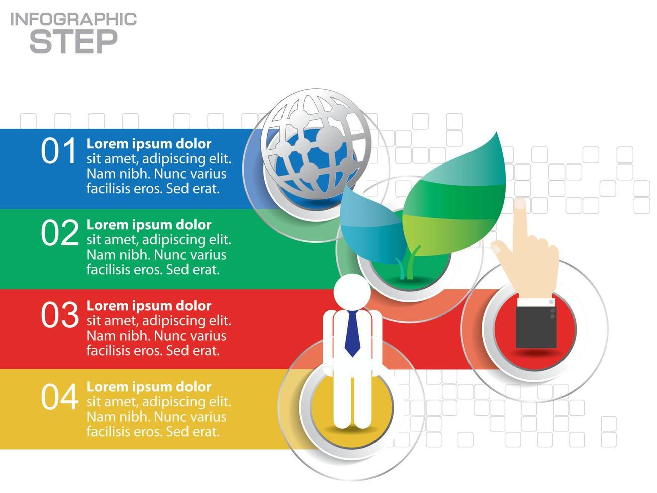 Business concept with options, parts, steps or processes. Can be used for workflow layout, diagram, number options, web design. vector