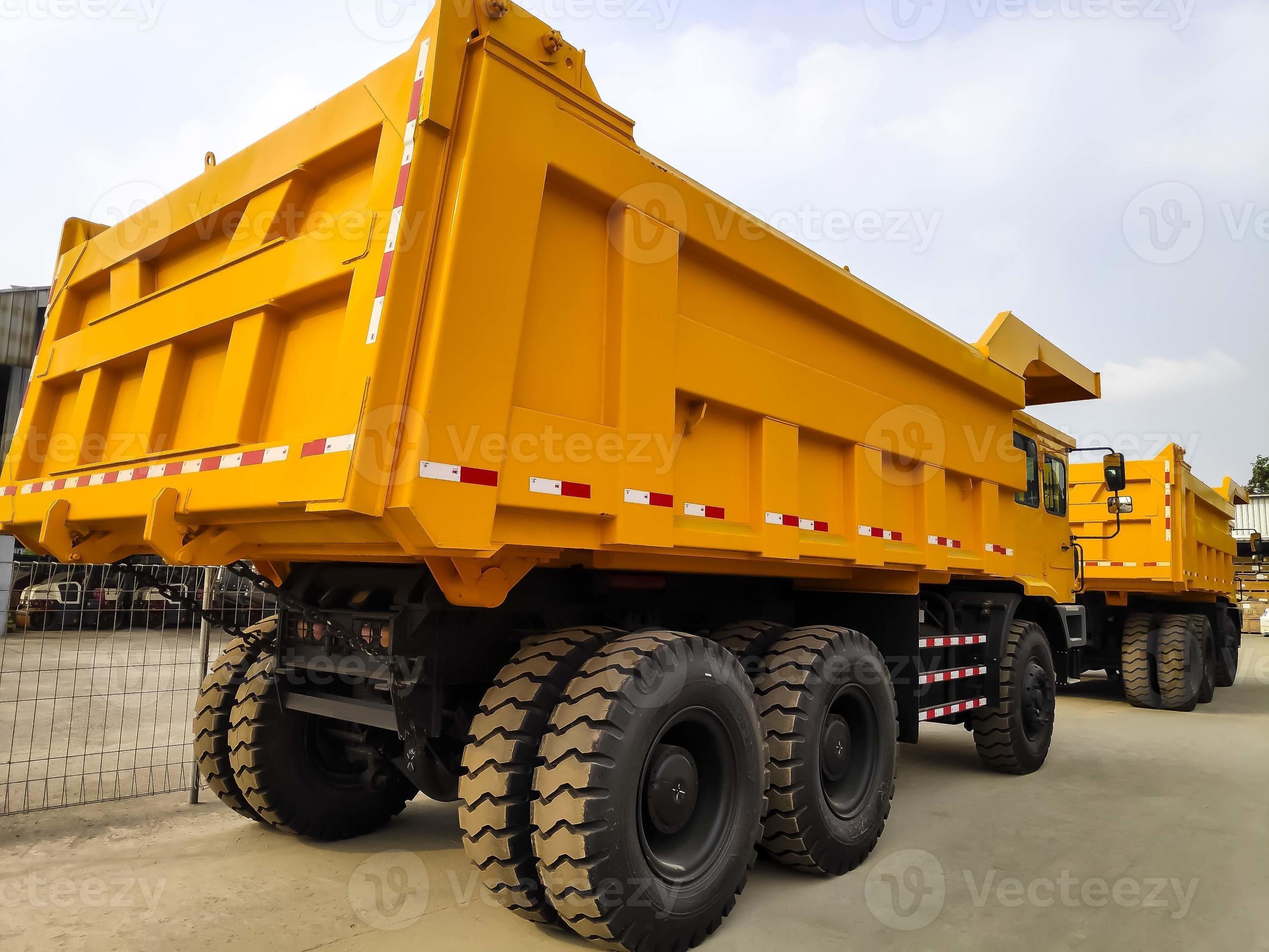 Rigid mining truck. Off highway truck that use in mining industry