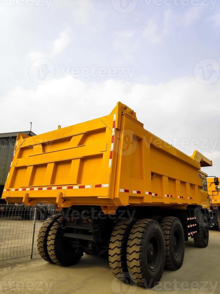 Rigid mining truck. Off highway truck that use in mining industry