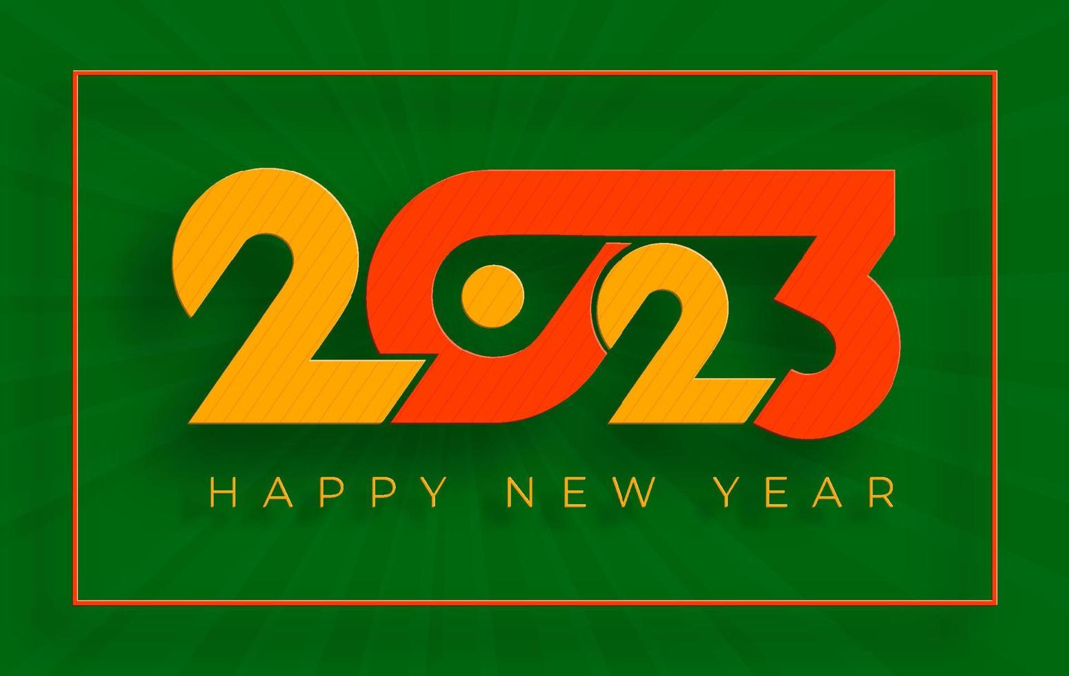 Happy New Year 2023, festive pattern on color background vector