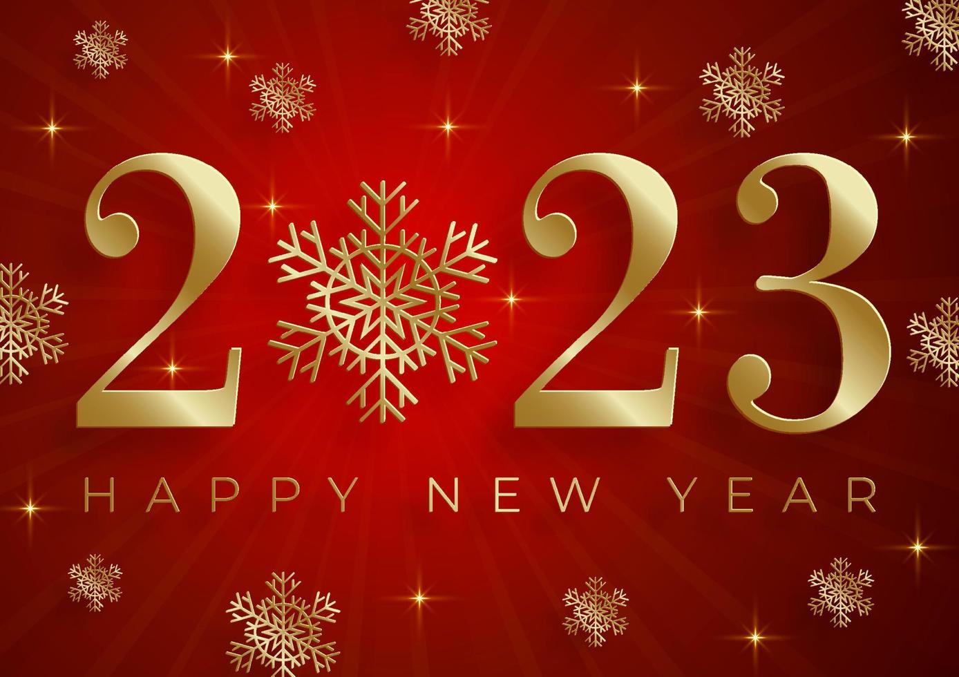 Happy New Year 2023, festive pattern on color background vector