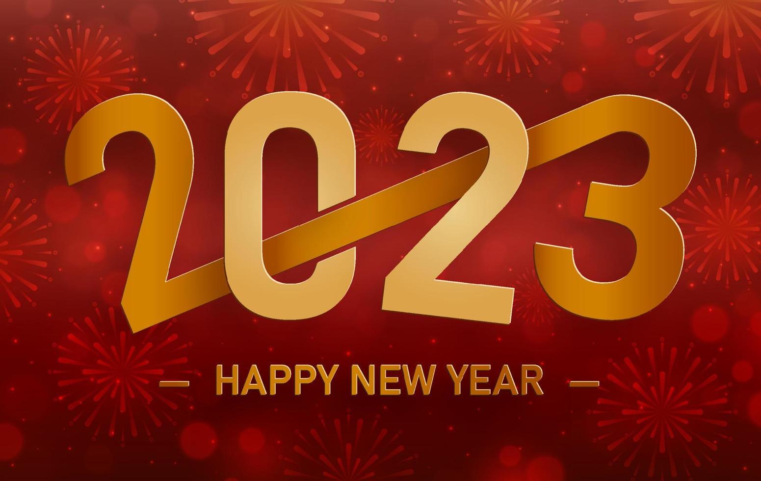 feliz año nuevo 2023, patrón festivo sobre fondo de color vector