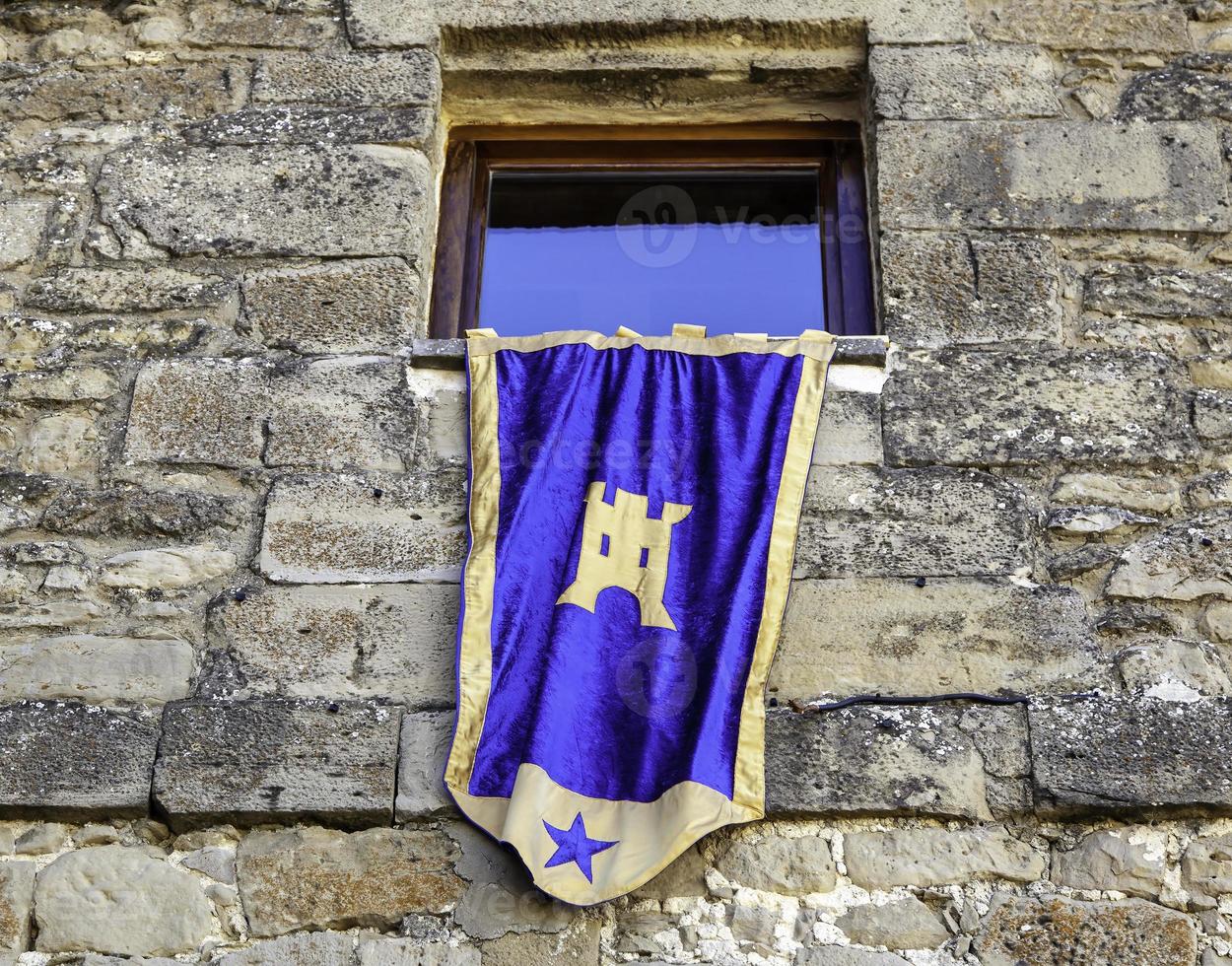 Medieval cloth banner photo
