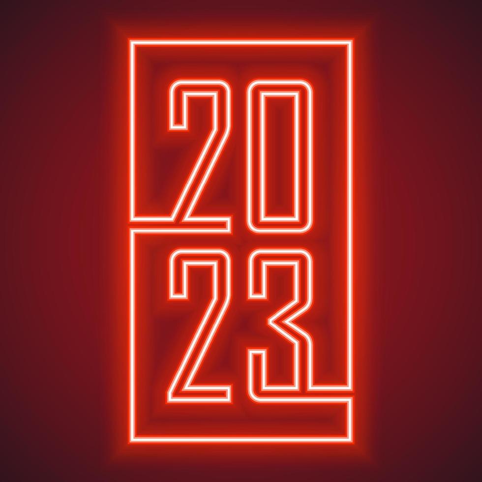 Happy New Year 2023, festive pattern on color background vector