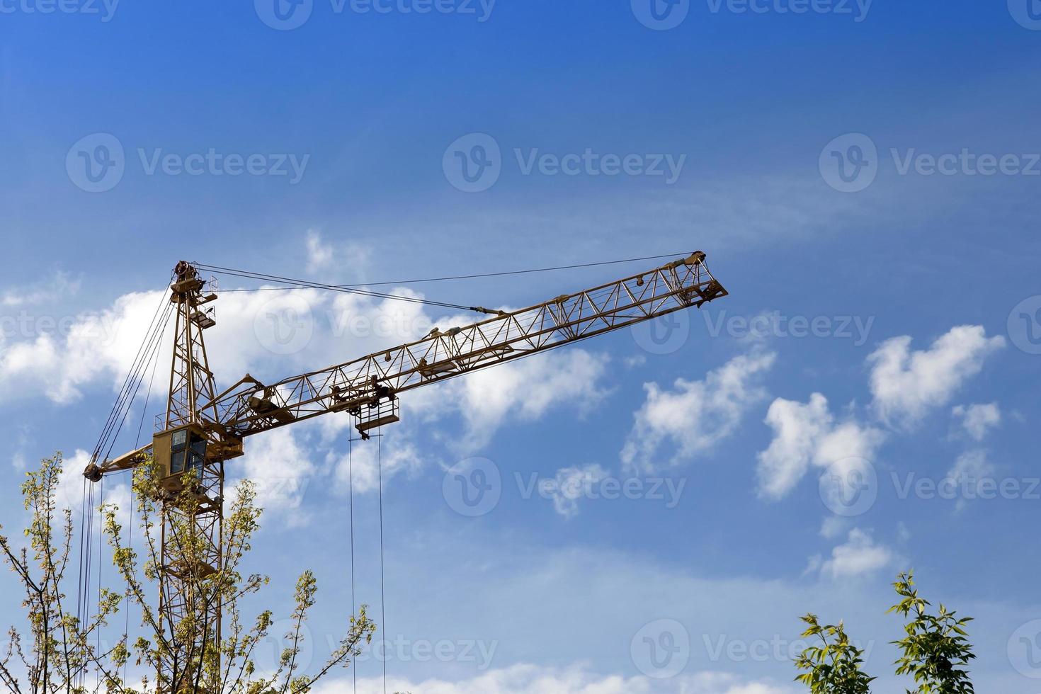 construcción de grúas, primer plano foto