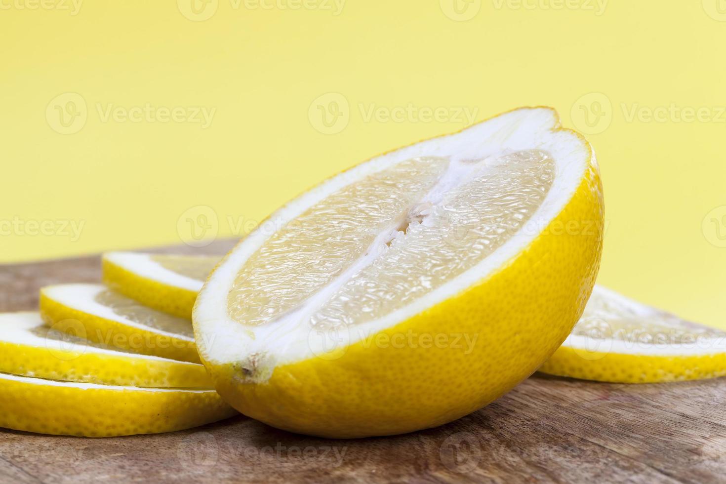 sliced lemon during cooking photo