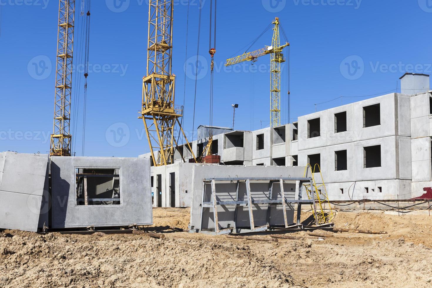 construction of a new multi storey residential building photo