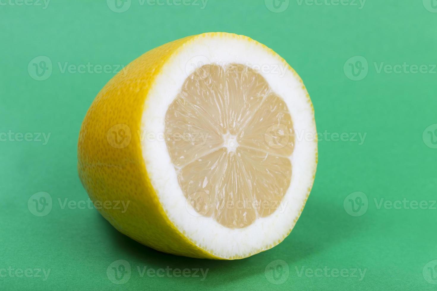 yellow lemon sour and juicy, close up photo
