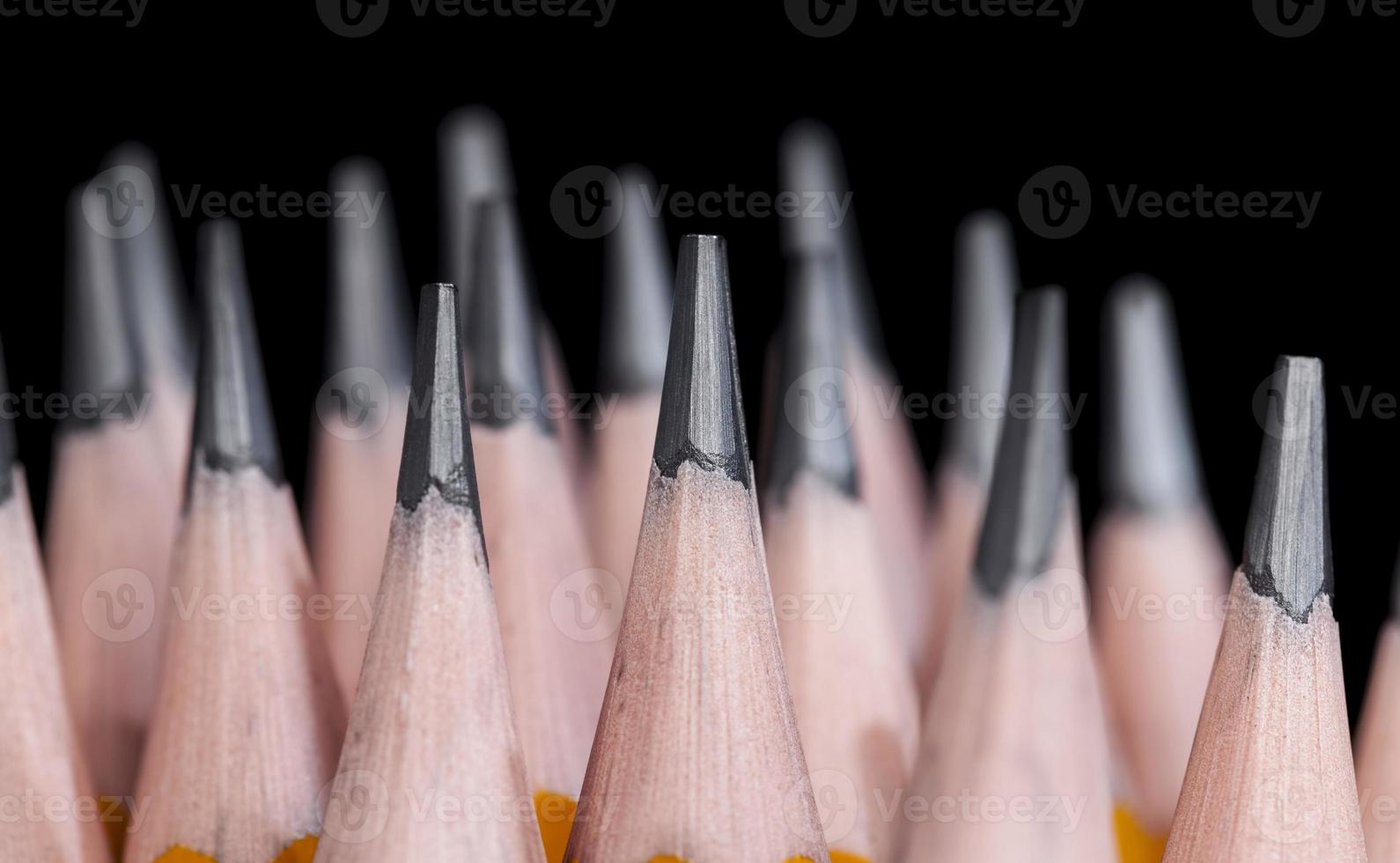 ordinary yellow wooden pencil photo