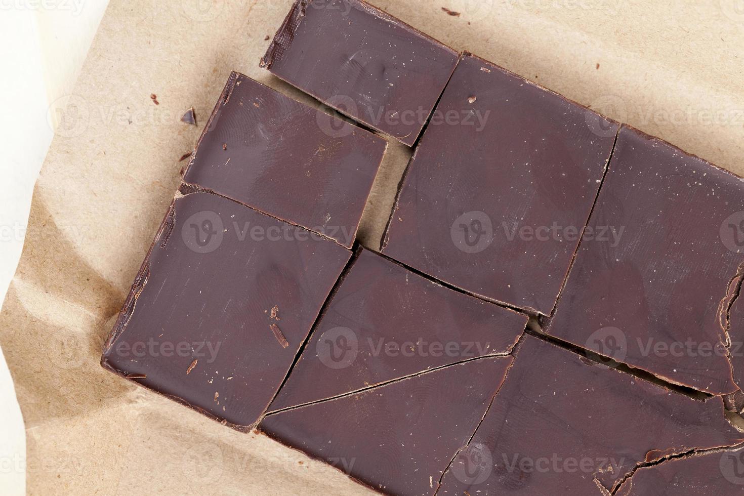 a broken milk chocolate bar photo